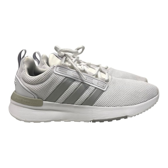 Adidas Racer TR21 White Silver Athletic Running Cloudfoam Shoes Women’s 7 - Picture 5 of 12